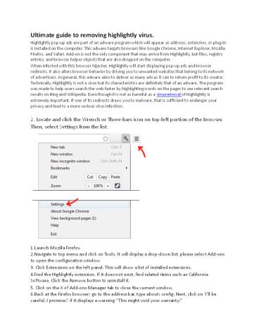 Ultimate guide to removing highlightly virus.