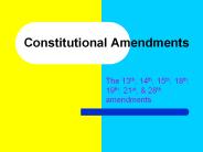 Constitutional Amendments