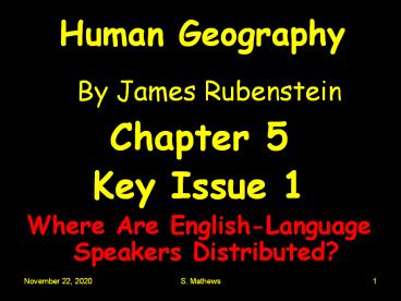 Human Geography By James Rubenstein