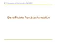 Gene/Protein Function Annotation PowerPoint PPT Presentation