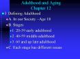 Adulthood and Aging  Chapter 12 PowerPoint PPT Presentation