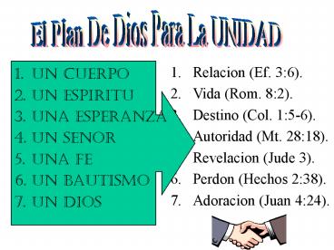 EL PLAN DE DIOS PAR UNIDAD