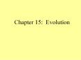 Chapter 15: Evolution PowerPoint PPT Presentation