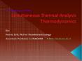 Simultaneous Thermal Analysis Thermodynamics PowerPoint PPT Presentation