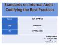 Standards on Internal Audit - Codifying the Best Practices PowerPoint PPT Presentation