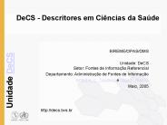 DeCS - Descritores em Ci