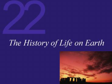The History of Life on Earth