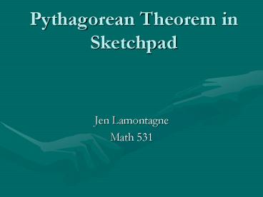 Pythagorean Theorem in Sketchpad