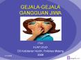 GEJALA-GEJALA GANGGUAN JIWA PowerPoint PPT Presentation