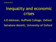 Inequality and economic crises