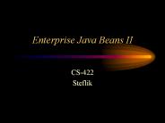 Enterprise Java Beans II