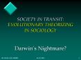 SOCIETY IN TRANSIT: EVOLUTIONARY THEORIZING IN SOCIOLOGY PowerPoint PPT Presentation
