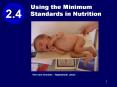 Using the Minimum Standards in Nutrition PowerPoint PPT Presentation