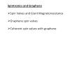 Spintronics and Graphene PowerPoint PPT Presentation