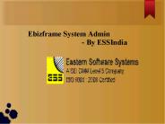 Ebizframe System Admin