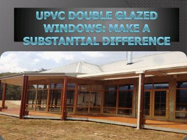 UPVC Double Glazed Window Installations