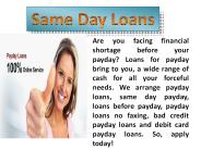 Sameday Payday Loans with Fast Approval