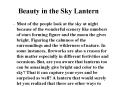 Beauty in the Sky Lantern PowerPoint PPT Presentation