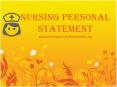 nursing personal statements