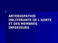 ARTERIOPATHIE OBLITERANTE DE L'AORTE ET DES MEMBRES INFERIEURS PowerPoint PPT Presentation
