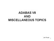 ADABAS V8 AND MISCELLANEOUS TOPICS
