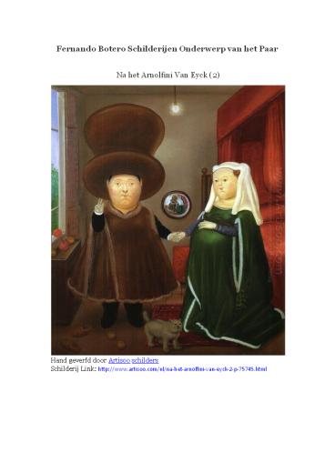 Fernando Botero Schilderijen Onderwerp van het Paar -- Artisoo