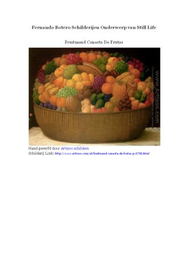 Fernando Botero Schilderijen Onderwerp van Still Life -- Artisoo