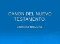 CANON DEL NUEVO TESTAMENTO. PowerPoint PPT Presentation