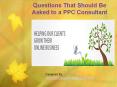 Questions That Should Be Asked to a PPC Consultant PowerPoint PPT Presentation