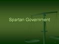 Spartan Government PowerPoint PPT Presentation