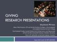 Giving Research Presentations PowerPoint PPT Presentation