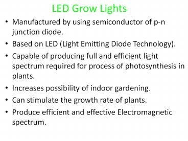 LED Grow Light introduction