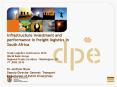 Infrastructure investment and performance in freight logistics in South Africa PowerPoint PPT Presentation
