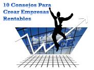 10 CONSEJOS PARA CREAR EMPRESAS RENTABLES