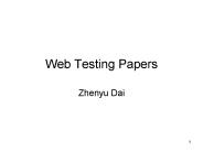 Web Testing Papers