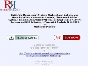 Comprehensive Analysis on Battlefield Management Systems Industry 2019