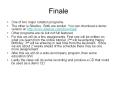 Finale PowerPoint PPT Presentation