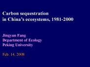 Carbon sequestration
