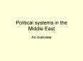 Political systems in the Middle East PowerPoint PPT Presentation