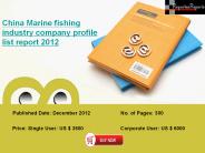 Chinese Marine fishing Industry Analysis