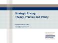 Strategic Pricing: PowerPoint PPT Presentation