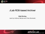 JLab RDB-based Archiver