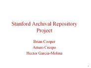 Stanford Archival Repository Project
