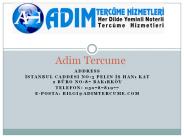 Fransızca Çeviri - Adim Tercume