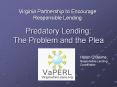 Predatory Lending: The Problem and the Plea PowerPoint PPT Presentation
