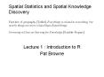 Spatial Statistics and Spatial Knowledge Discovery First law of geography [Tobler]: Everything is related to everything, but nearby things are more related than distant things.  Drowning in Data yet Starving for Knowledge [Naisbitt -Rogers] PowerPoint PPT Presentation