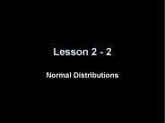 Normal Distributions