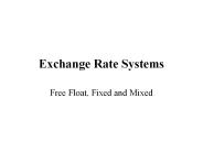 Exchange Rate Systems
