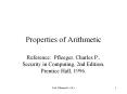 Properties of Arithmetic PowerPoint PPT Presentation