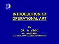 INTRODUCTION TO OPERATIONAL ART PowerPoint PPT Presentation
